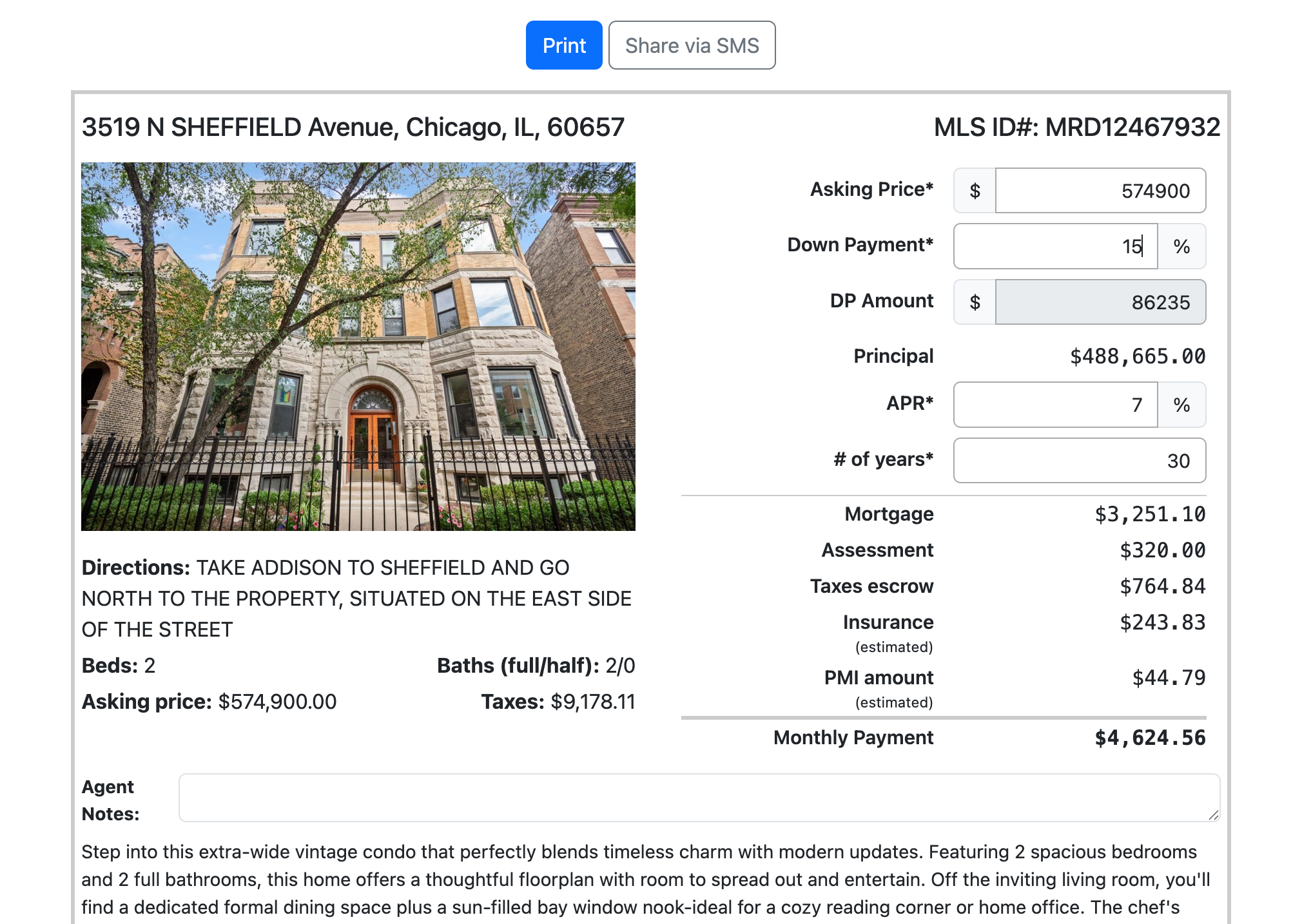 Real estate forms property screenshot